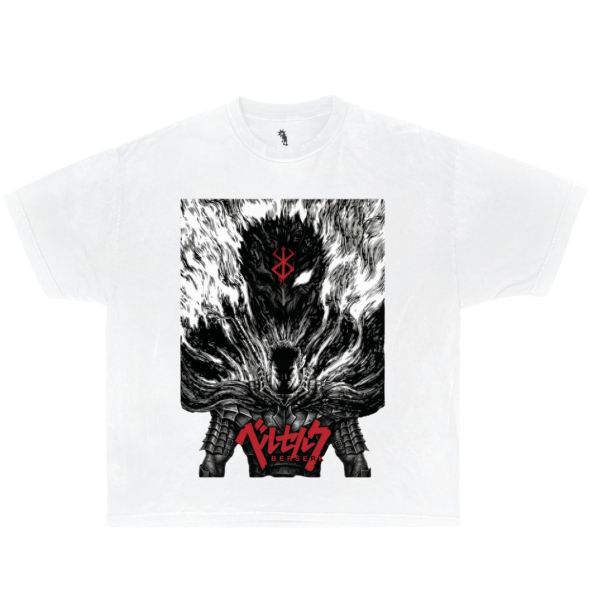 Berserk rage Graphic T-Shirt Vintage Tee Bootleg Style Boxy Shirt Streetwear Y2K Oversized