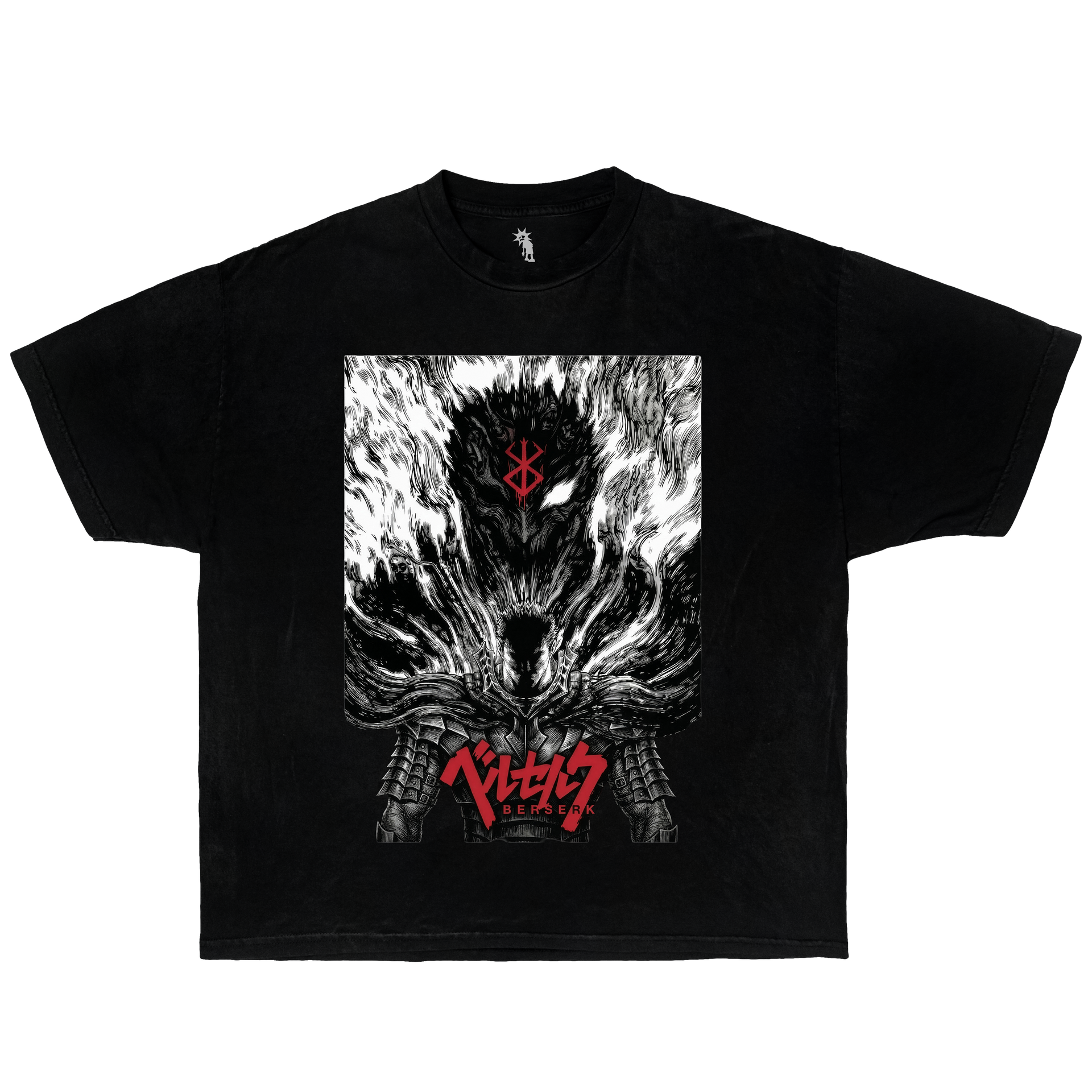 Berserk rage Graphic T-Shirt Vintage Tee Bootleg Style Boxy Shirt Streetwear Y2K Oversized