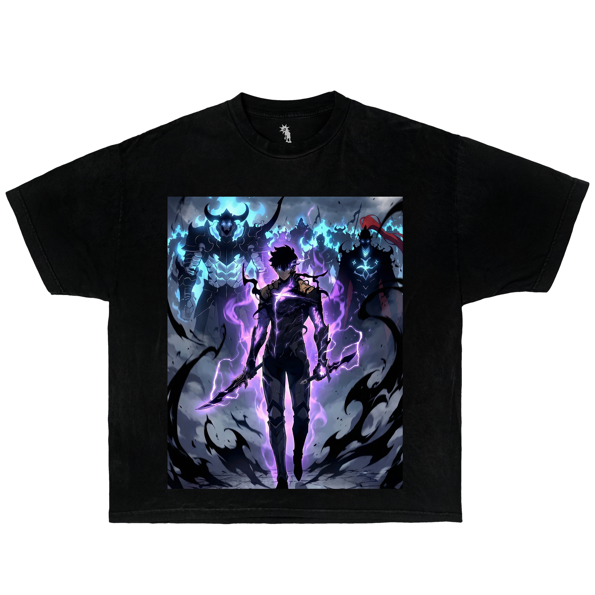 Solo Leveling – Graphic T-Shirt Vintage Tee Bootleg Style Boxy Shirt Streetwear Y2K Oversized