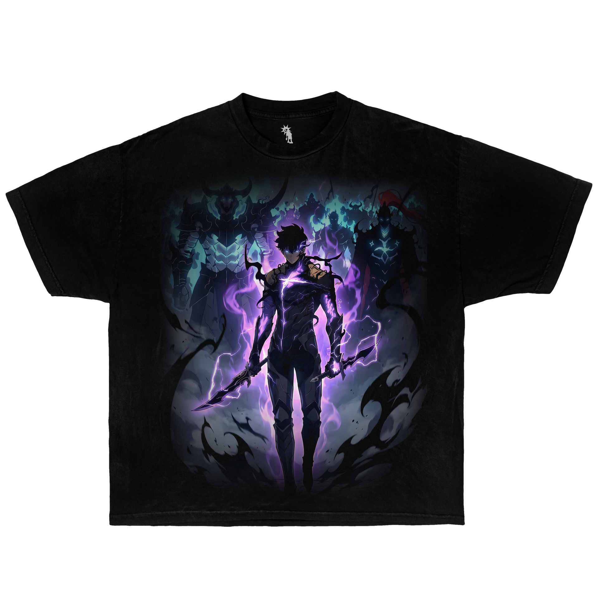 Solo Leveling – Graphic T-Shirt Vintage Tee Bootleg Style Boxy Shirt Streetwear Y2K Oversized