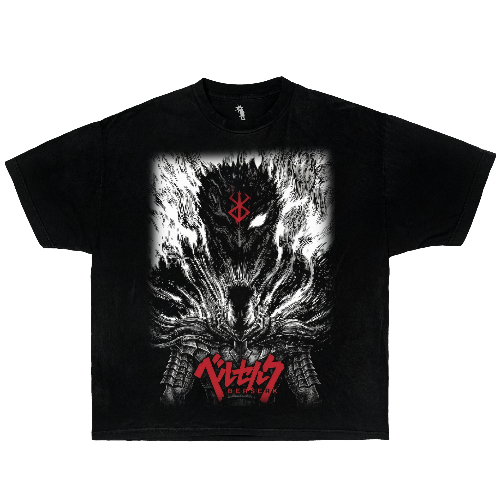 Berserk rage Graphic T-Shirt Vintage Tee Bootleg Style Boxy Shirt Streetwear Y2K Oversized