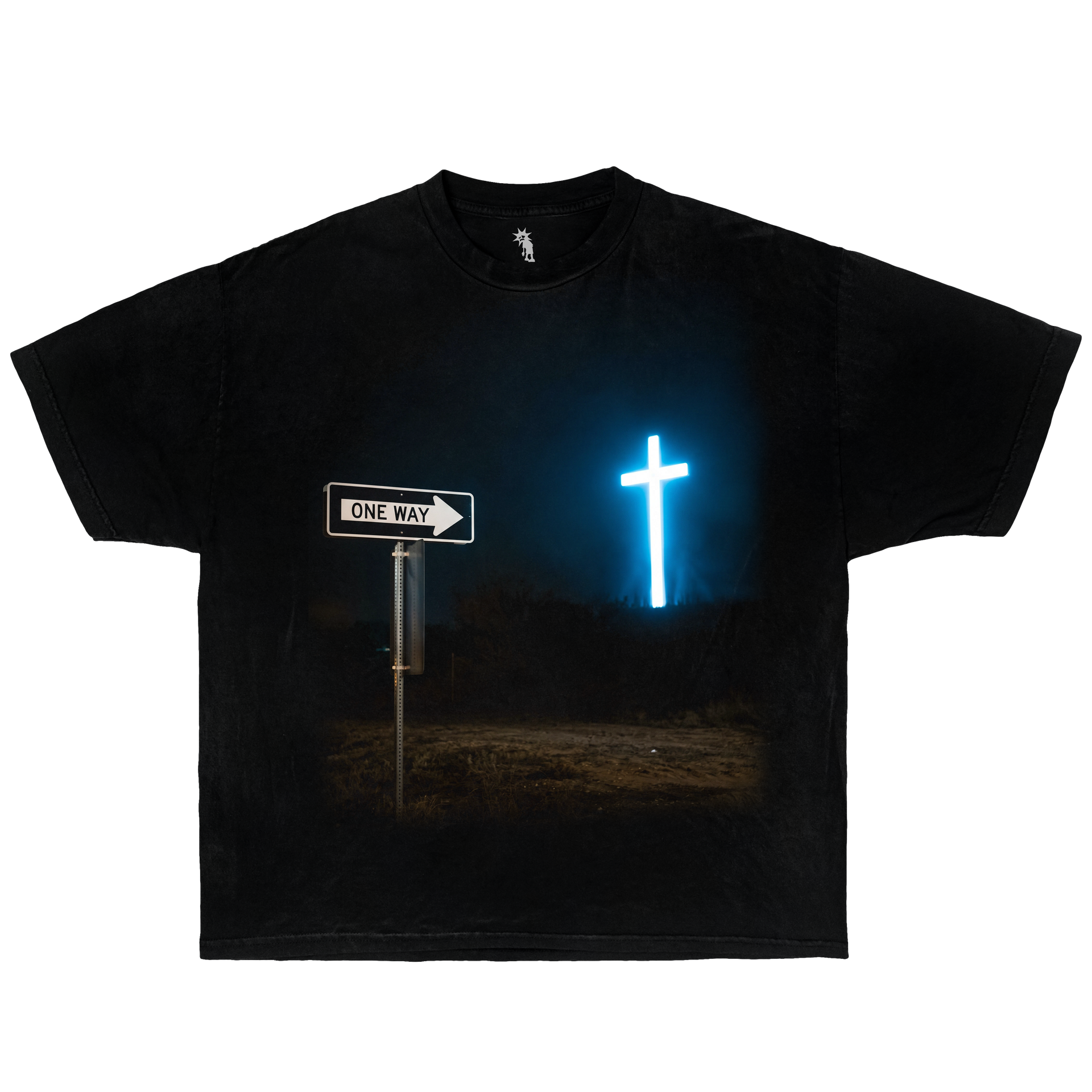 God Is The Only Way - T-Shirt Vintage Religion Tee Boxy Shirt Streetwear Y2K Oversized