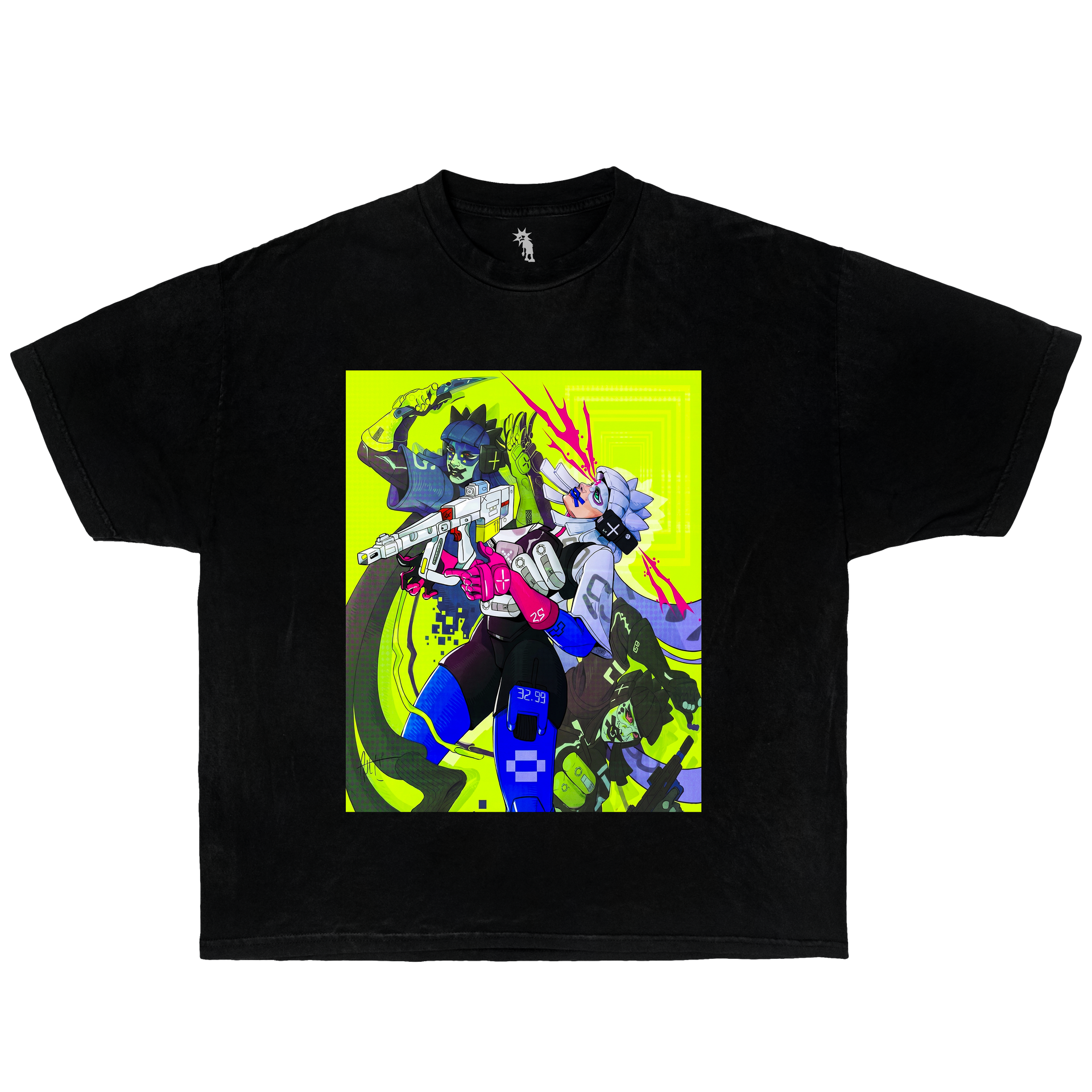 Marathon Fallen Vandal – Graphic T-Shirt Vintage Tee Bootleg Style Boxy Shirt Streetwear Y2K Oversized