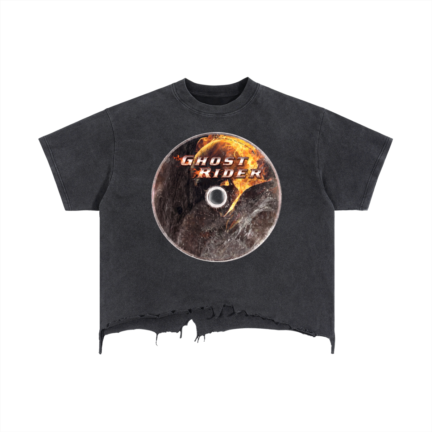 Ghost Rider Disc - Vintage Washed Boxy Distressed Tee