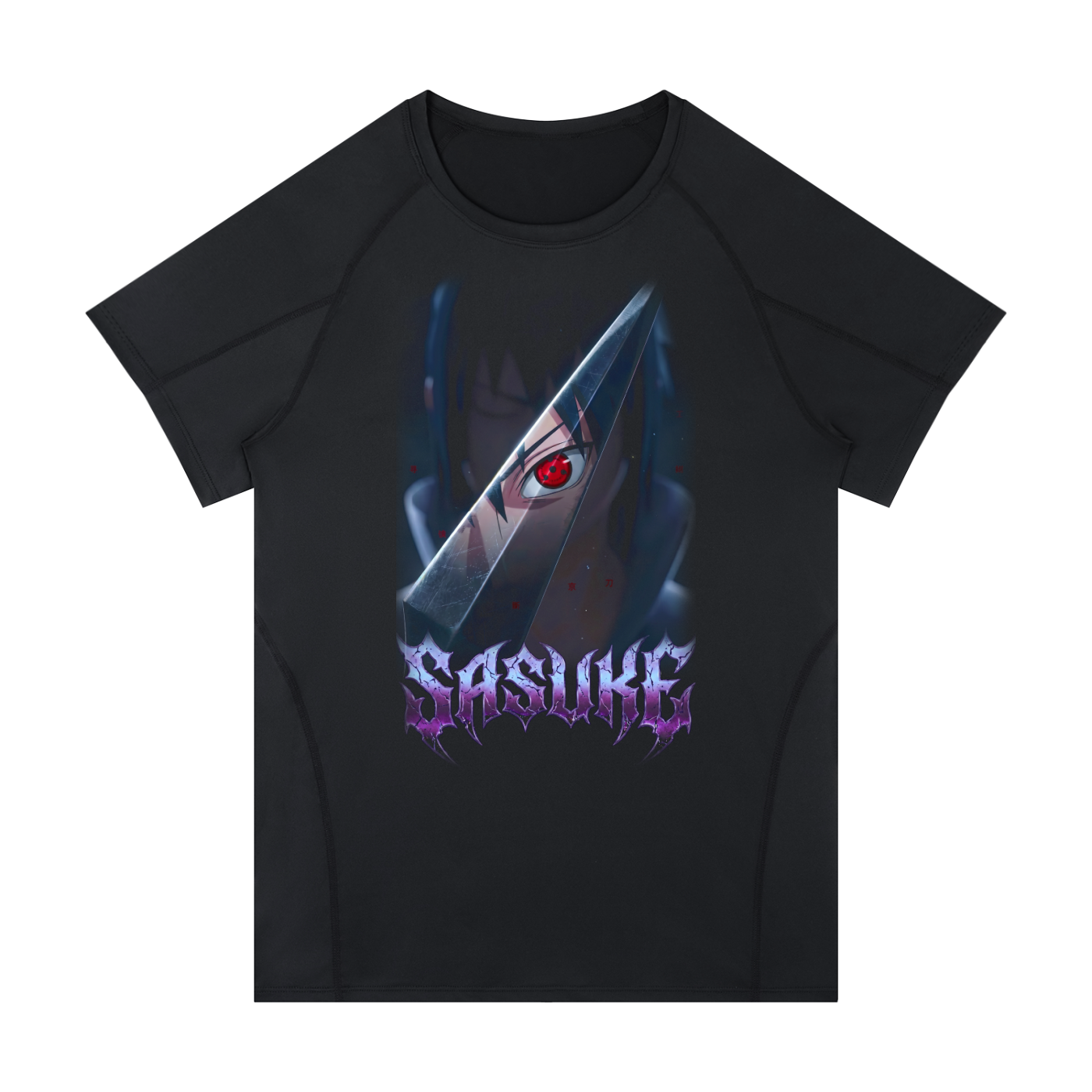 Sasuke Dark Ninja – Gym Compression T-Shirt, Flexible, Anime Inspired