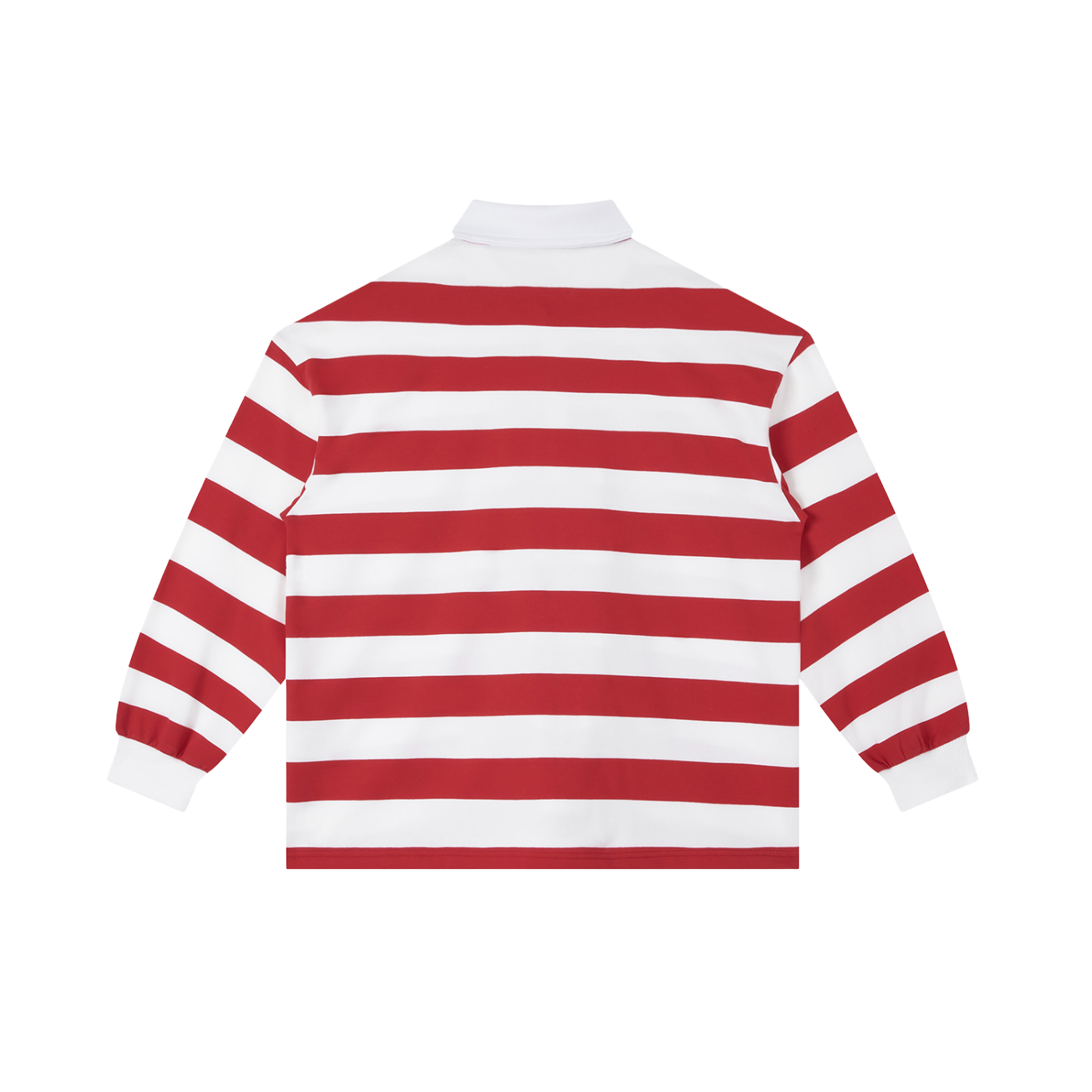 Sad Soul Anime Red Collared Color Block Stripe Polo Shirt Y2K