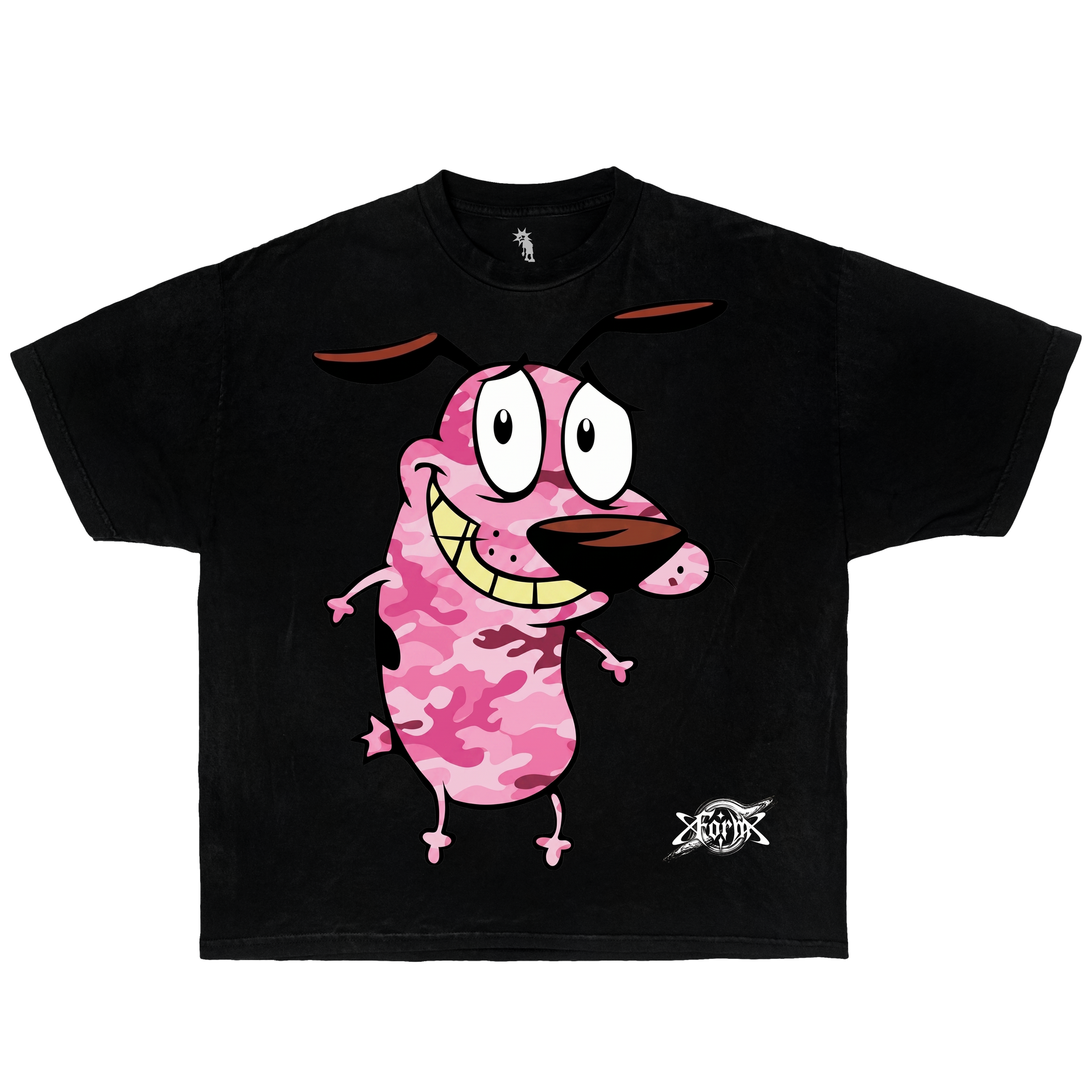 Camo Courage The Cowardly Dog – Graphic T-Shirt Vintage Tee, Streetwear Y2K Oversized