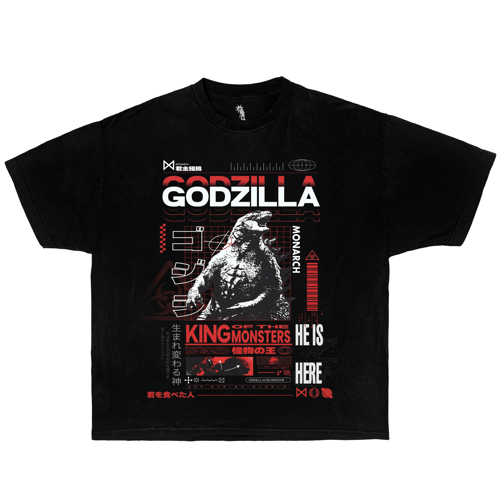 Godzilla King of Monsters – Graphic T-Shirt Vintage Tee, Streetwear Y2K Oversized