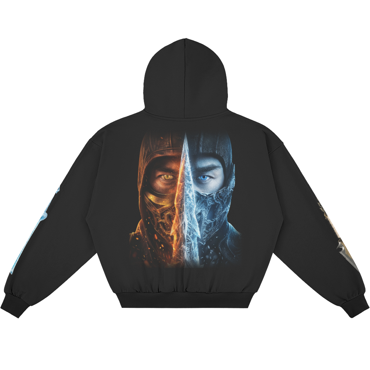 Mortal Kombat Scorpion and Sub zero, Fire and Ice  – Graphic Hoodie